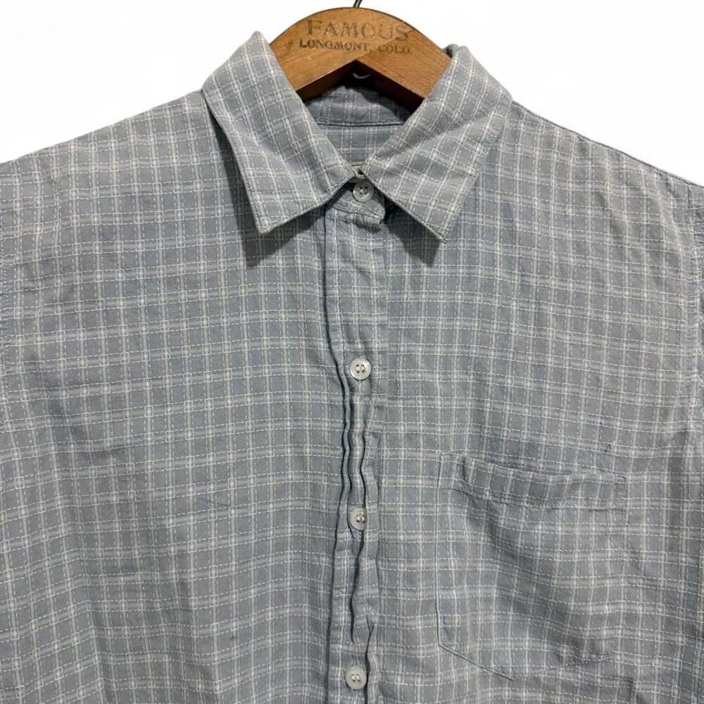 Aeropostale Short Sleeve Button Down Shirt Size S Blue Plaid